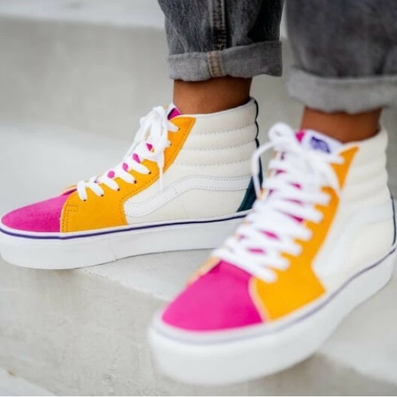 Vans Shoes - Vans Mini Cord Sk8-Hi Multicolor High-Top Sneakers: Womens Size: 6
